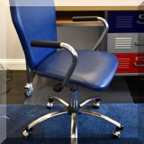 F54. Blue Pottery Barn desk chair. 36”h - $65